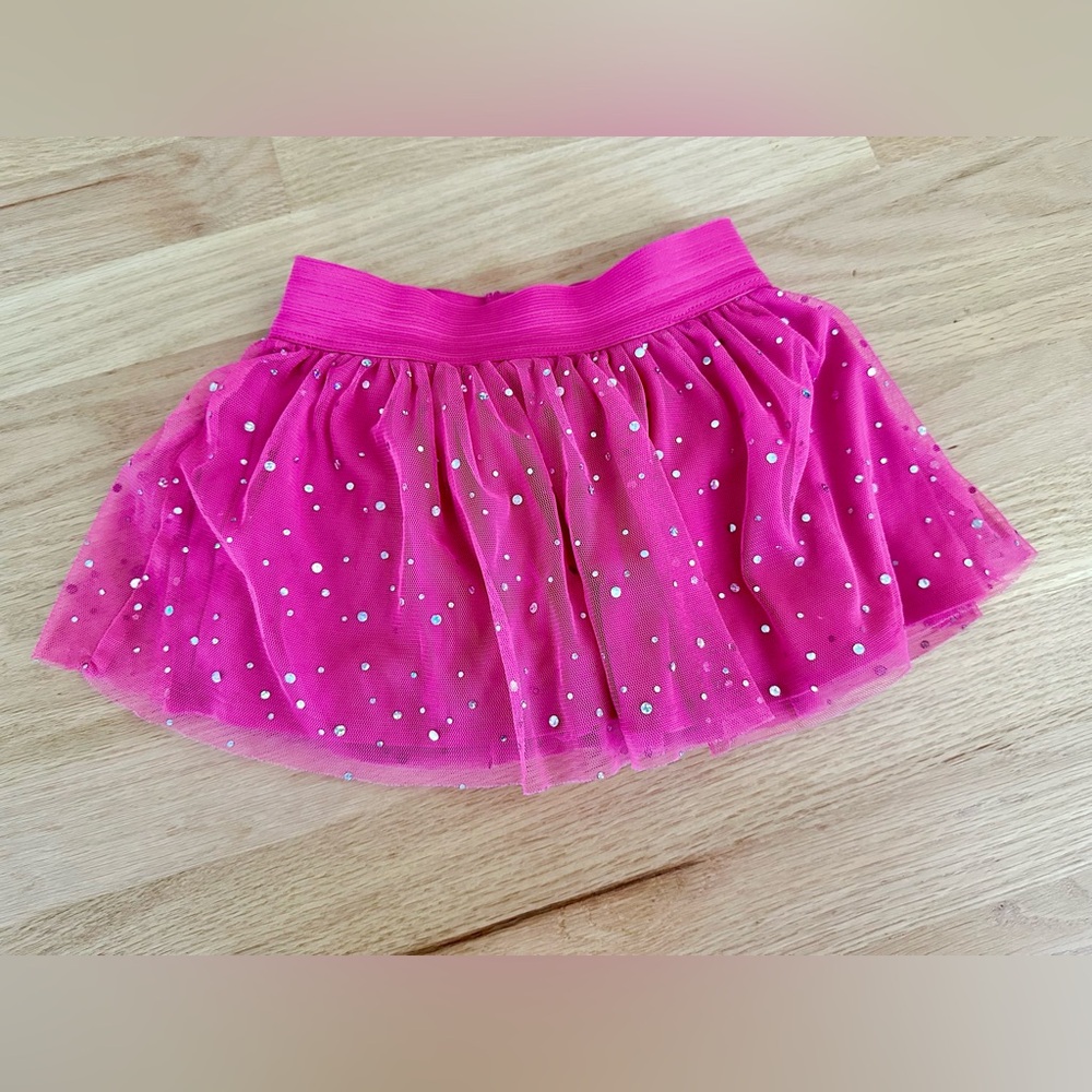 Disney twinkle sparkle tulle girls skirt with built in shorts size 3/4